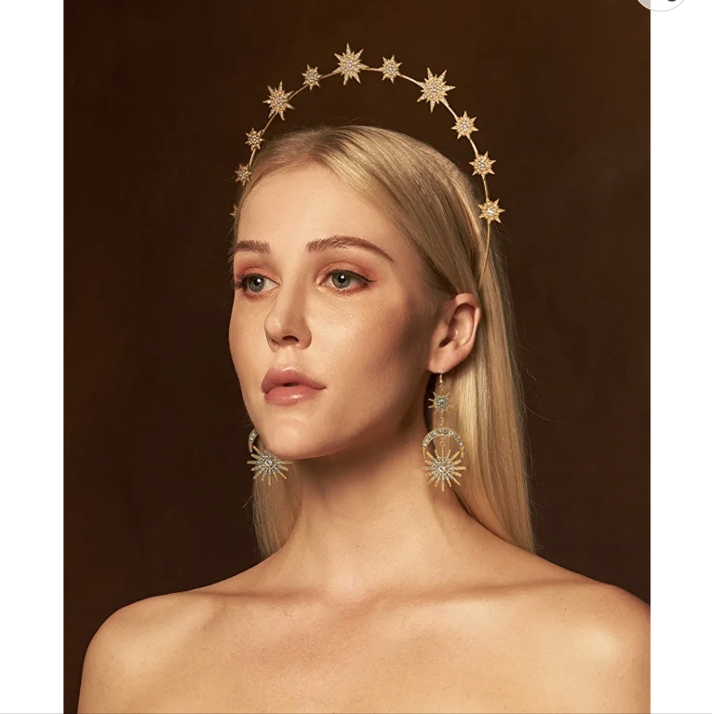 Sun goddess headband+ earrings